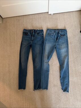 Abercrombie & Fitch Women's Ultra High Rise SupeSkinny Jeans in Medium Blue Wash